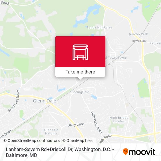 Lanham-Severn Rd+Driscoll Dr map