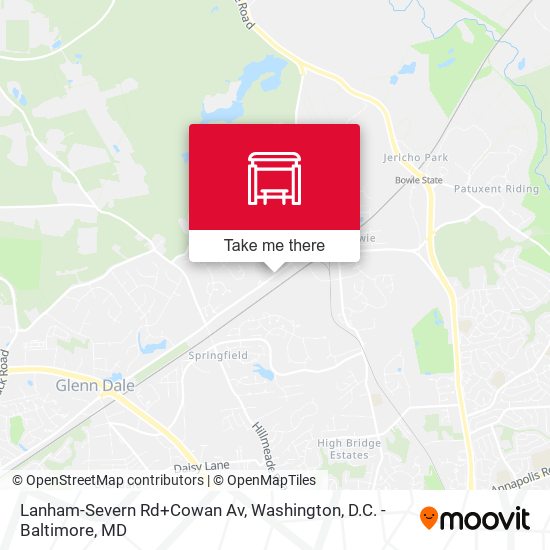 Lanham-Severn Rd+Cowan Av map