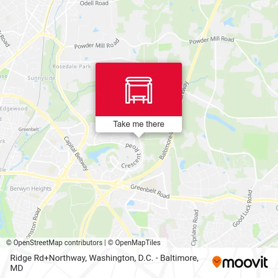 Ridge Rd+Northway map