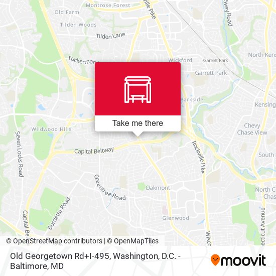 Old Georgetown Rd+I-495 map