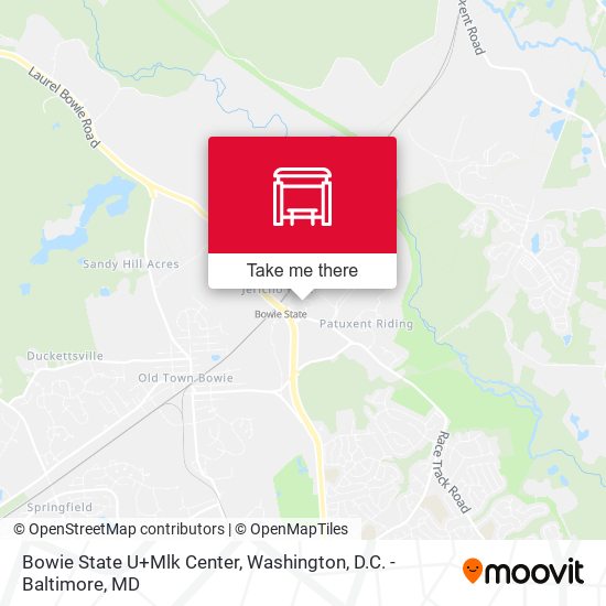 Bowie State U+Mlk Center map