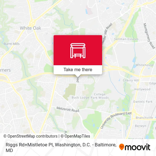 Mapa de Riggs Rd+Mistletoe Pl