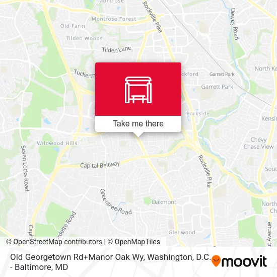 Old Georgetown Rd+Manor Oak Wy map