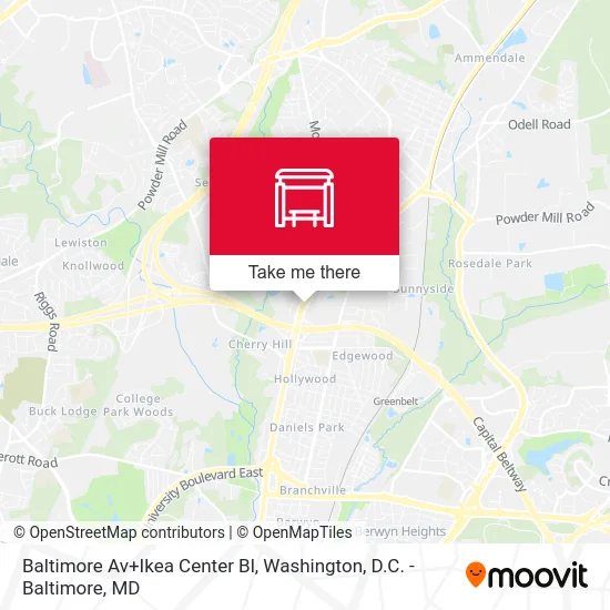 Baltimore Av+Ikea Center Bl map