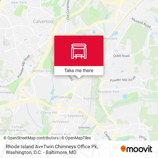 Mapa de Rhode Island Av+Twin Chimneys Office Pk