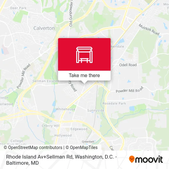 Rhode Island Av+Sellman Rd map