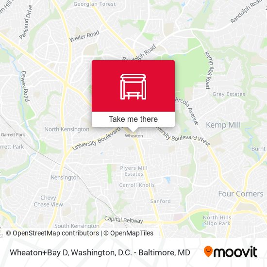 Wheaton+Bus Bay D map