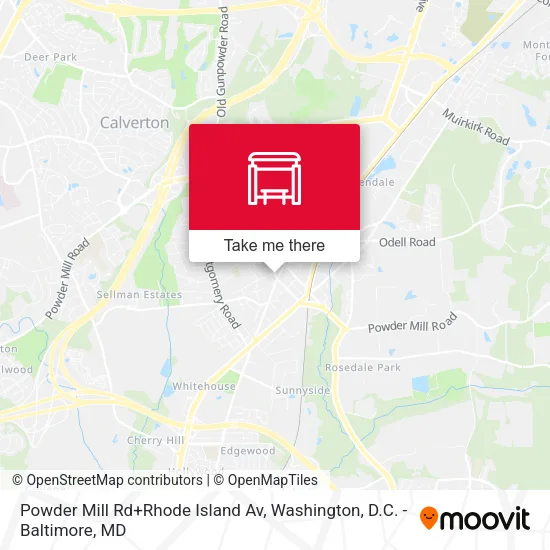 Powder Mill Rd+Rhode Island Av map
