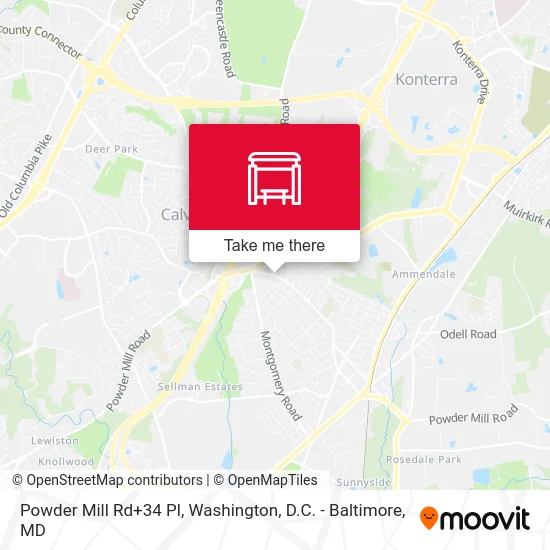 Powder Mill Rd+34 Pl map