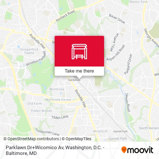 Parklawn Dr+Wicomico Av map
