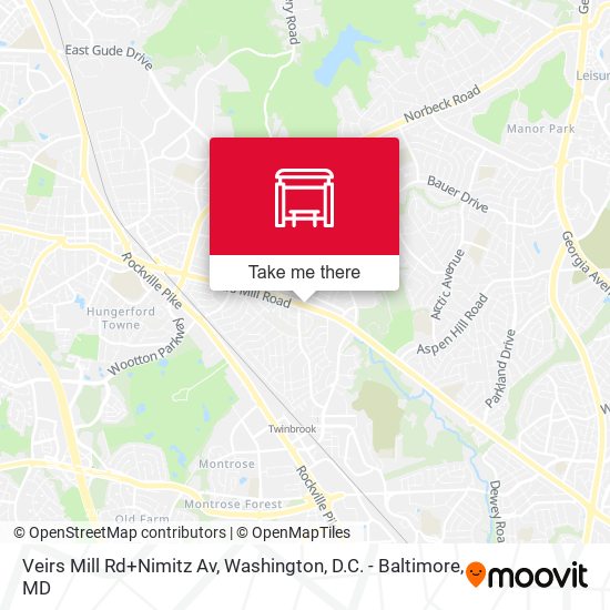 Veirs Mill Rd+Nimitz Av map
