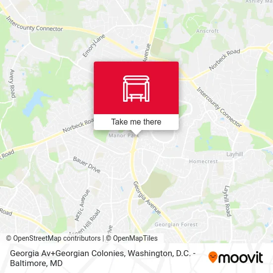 Georgia Av+Georgian Colonies map