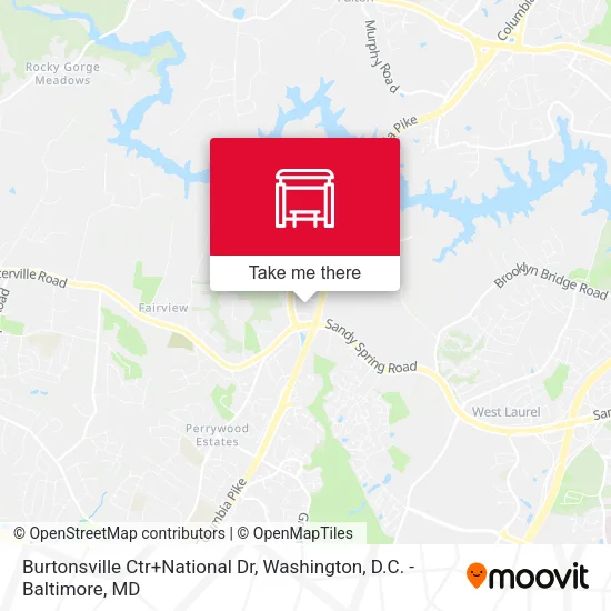 Burtonsville Ctr+National Dr map