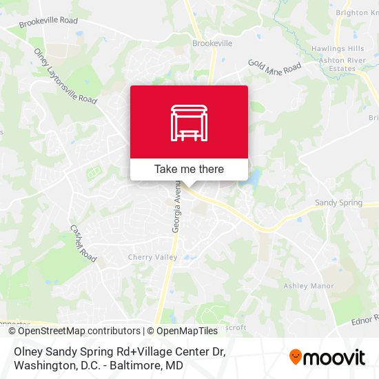 Mapa de Olney Sandy Spring Rd+Village Center Dr