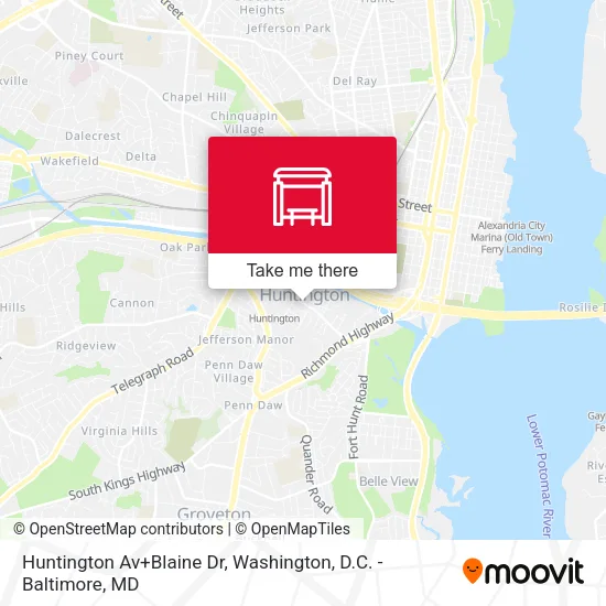 Mapa de Huntington Av+Blaine Dr