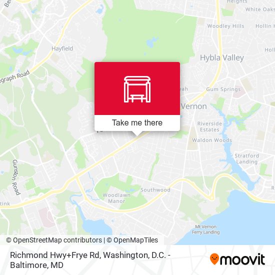 Richmond Hwy+Frye Rd map