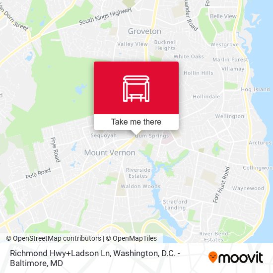 Richmond Hwy+Ladson Ln map