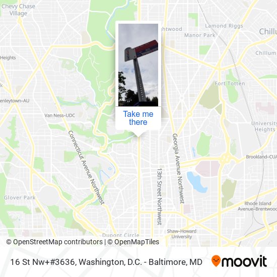 Mapa de 16 St Nw+#3636