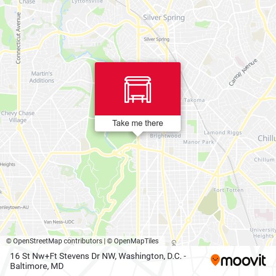 Mapa de 16 St Nw+Ft Stevens Dr NW