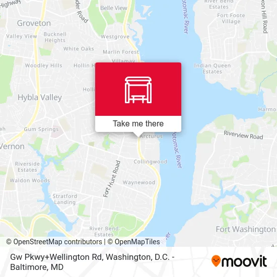 Gw Pkwy+Wellington Rd map