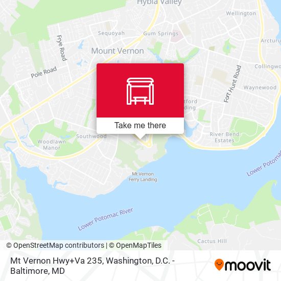 Mt Vernon Hwy+Va 235 map