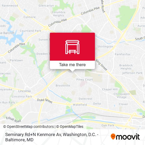 Seminary Rd+N Kenmore Av map