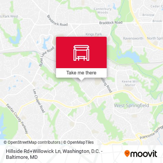 Hillside Rd+Willowick Ln map