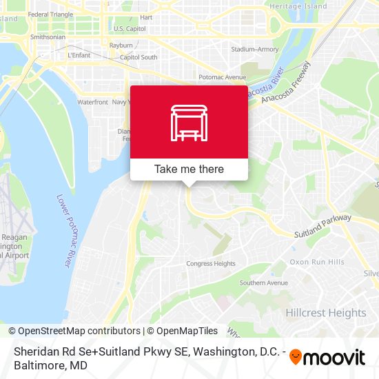 Mapa de Sheridan Rd Se+Suitland Pkwy SE
