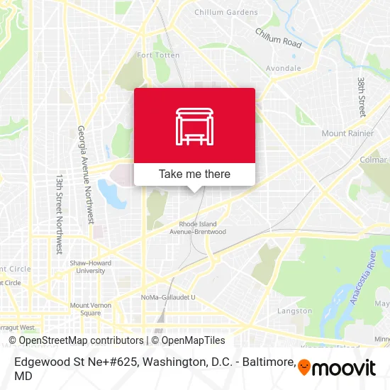 Edgewood St Ne+#625 map
