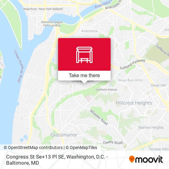Mapa de Congress St Se+13 Pl SE