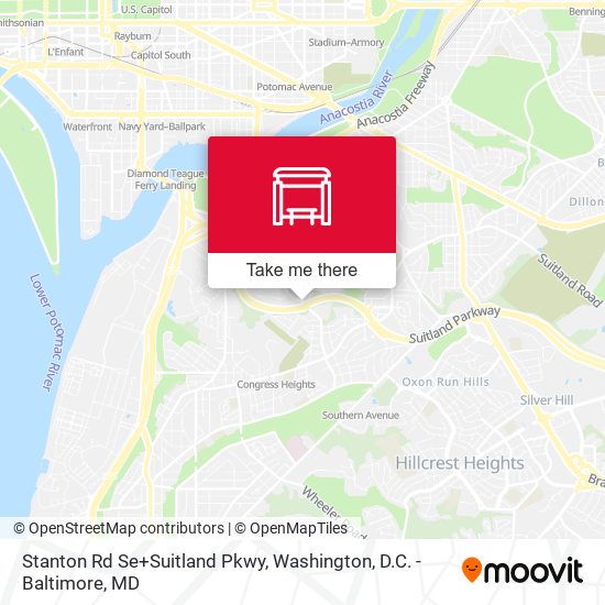 Stanton Rd Se+Suitland Pw map