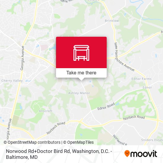 Norwood Rd+Doctor Bird Rd map