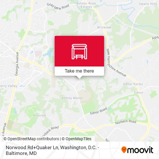 Mapa de Norwood Rd+Quaker Ln