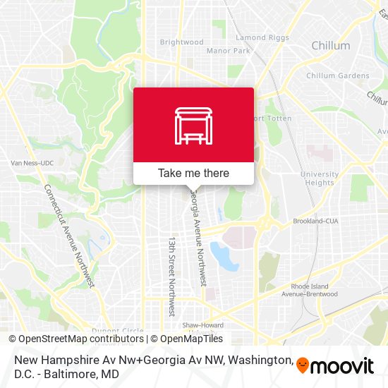 New Hampshire Av Nw+Georgia Av NW map