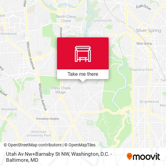 Utah Av Nw+Barnaby St NW map