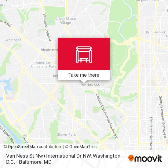 Mapa de Van Ness St Nw+International Dr NW