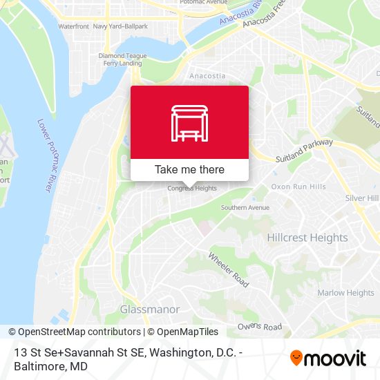 13 St Se+Savannah St SE map