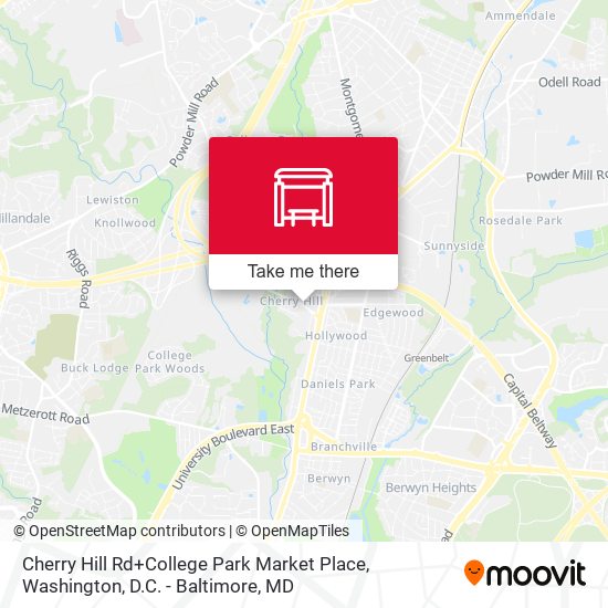 Cherry Hill Rd+College Park Market Place map