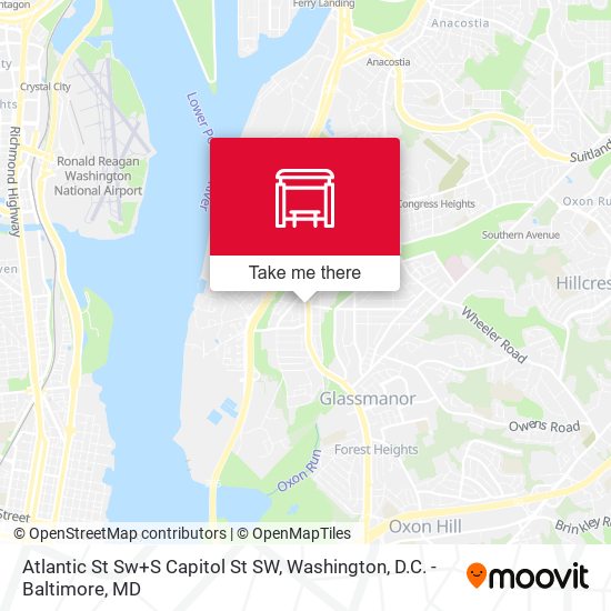 Atlantic St Sw+S Capitol St SW map