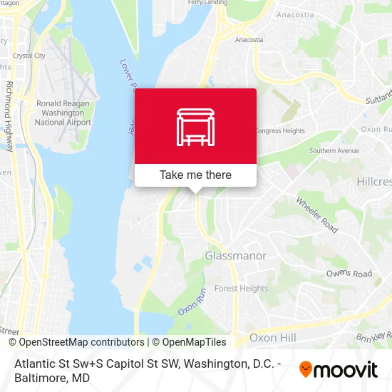 Atlantic St Sw+S Capitol St SW map