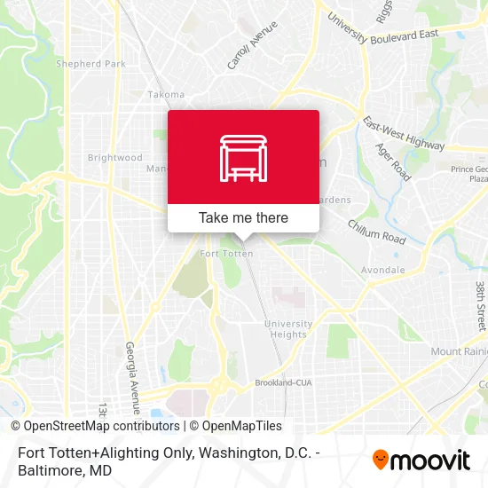 Mapa de Fort Totten+Alighting Only