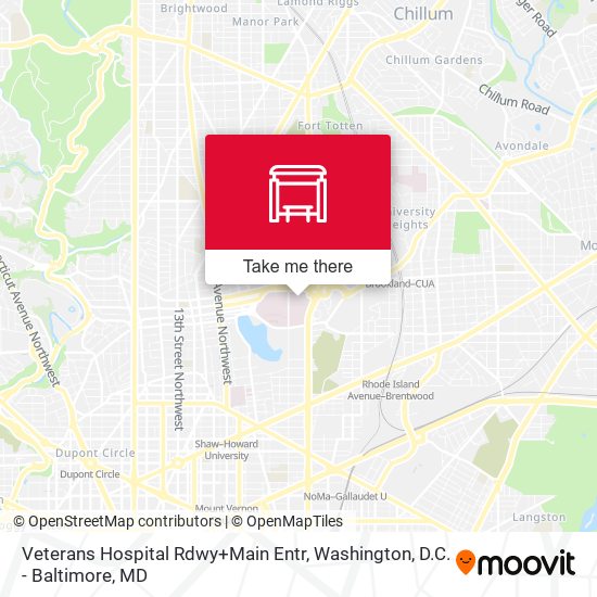 Mapa de Veterans Hospital Rdwy+Main Entr