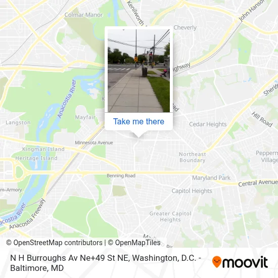 N H Burroughs Av Ne+49 St NE map