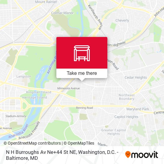 N H Burroughs Av Ne+44 St NE map