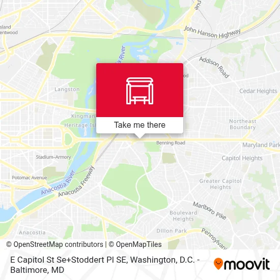 E Capitol St Se+Stoddert Pl SE map