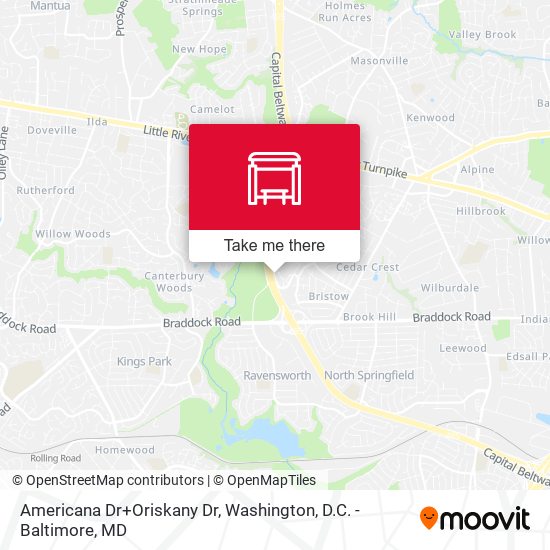 Americana Dr+Oriskany Dr map