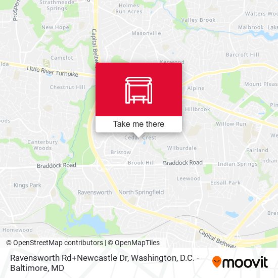 Ravensworth Rd+Newcastle Dr map