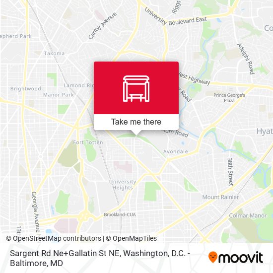 Sargent Rd Ne+Gallatin St NE map