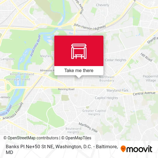 Banks Pl Ne+50 St NE map