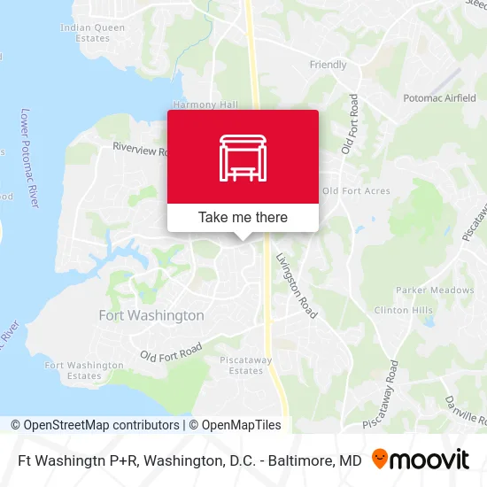 Ft Washingtn P+R map